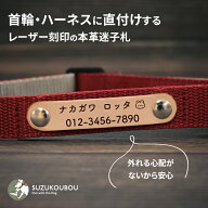 犬 迷子札 名入れ 名前入り ネームタグ 外れない迷子札 迷子防止 おしゃれ すず工房 SUZUKOUBOU【犬具へ…