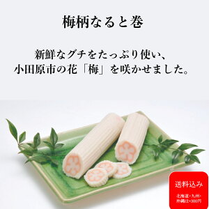 『梅柄なると巻』 お正月 おせち 卵アレルギー対応 保存料不使用 卵白不使用 化学調味料不使用 なると 練り物 小田原 卵アレルギー 贈り物 お土産 土産 プレゼント 内祝い お祝 名産 歯ごた