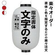 15号長 ビニール提灯 楽々オーダー 文字のみ 簡単 ちょうちん 名入れ直径約42cm 長型 店舗看板 お祭り イ…