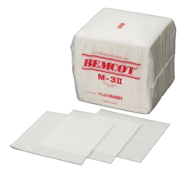 滅菌可能なピュアセルロース不織布のワイパー ベンコット M-3 II 250×250mm 袋 4ツ折 100枚 お得セット ◆高品質