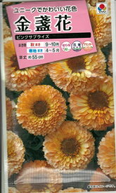 花種子　『タキイ種苗』　金盞花　ピンクサプライズ　3ml袋詰　【送料込み】