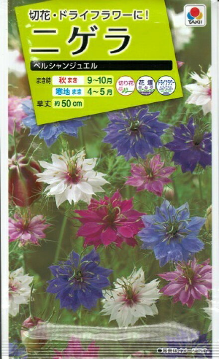 楽天市場 花種子 タキイ種苗 ニゲラ ペルシャンジュエル 1 5ml袋詰 送料無料 鈴乃園 楽天市場店