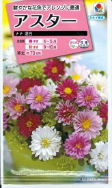 花種子 アスター「ナナ 混合」0.5ml（タキイ種苗）【送料込み】 ナナ混合 蝦夷菊 エゾギク 薩摩菊 サツマギク ナナ混合 春まき 秋まき FAS380
