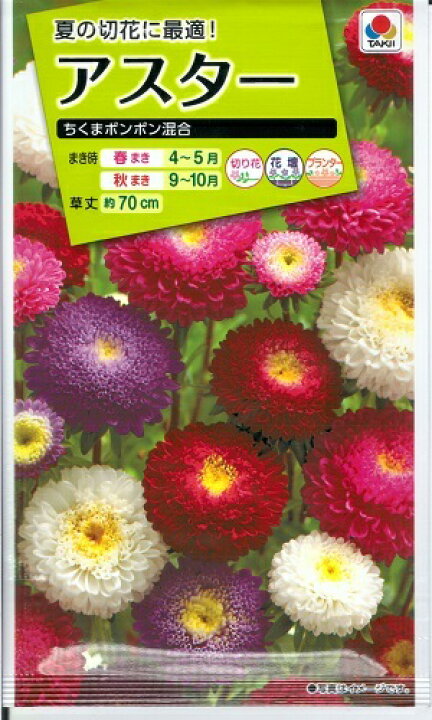 楽天市場 花種子 タキイ種苗 アスター ちくまポンポン混合 1ml袋詰 約150本分 送料込み 鈴乃園 楽天市場店 楽天市場 花種子 タキイ種苗 アスター ちくまポンポン混合 1ml袋詰 約150本分 送料込み 鈴乃園 楽天市場店