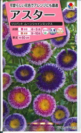 【在庫限り】花種子 アスター「リリパット ムーンシャインミックス」 1ml（約100本分）（タキイ種苗）【送料込み】 蝦夷菊 エゾギク 薩摩菊 サツマギク ガーデニング