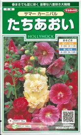 花種子 たちあおい「サマー カーニバル」　 2ml（サカタのタネ）　【送料込み】 立葵／タチアオイ／梅雨葵／つゆあおい／コケコッコの花／ホリホック