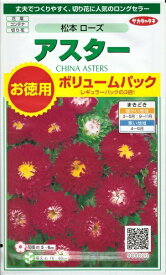 【お徳用】花種子 アスター「松本 ローズ」3ml（サカタのタネ）【送料込み】蝦夷菊 エゾギク 薩摩菊 サツマギク ボリュームパック