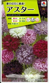 花種子 アスター「シリンガ ミックス」1ml（タキイ種苗）【送料込み】 シリンガミックス 蝦夷菊 エゾギク 薩摩菊 サツマギク FAS864