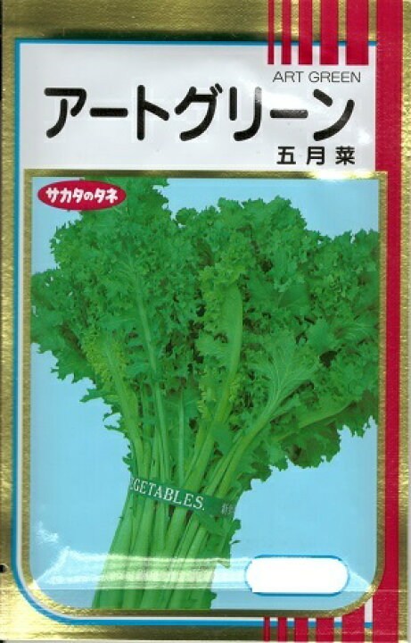 楽天市場 野菜種子 五月菜たね サカタのタネ アートグリーン ２０ｍｌ袋詰 送料無料 鈴乃園 楽天市場店