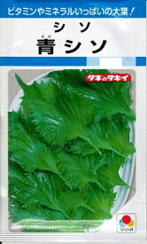 野菜種子 シソ「青シソ」9ml／1dl／1L（タキイ種苗）【送料込み】青しそ あおしそ 香辛野菜 耐暑性