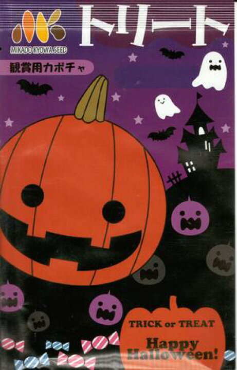 楽天市場 野菜種子 ハロウイン向けカボチャたね みかど協和 ｆ１トリート ５粒袋詰 送料無料 鈴乃園 楽天市場店