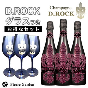 �y���K�i�z�V�����p��DROCK ���[ 3�{�Z�b�g 750ml 12�x DROCK�u���[�O���X�t�� D.ROCK ROSE �V�����p�� �f�B�[���b�N PierreGarden
