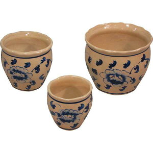 |陶器植木鉢3点セット|P03/3SKB4 プレゼント お祝い 誕生日祝い 敬老の日 母の日 父の日 自家消費にも