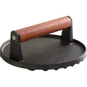 【送料無料】鋳物 ミートプレス 丸型/プレゼント お祝い 誕生日祝い 敬老の日 母の日 父の日 自家消費にも キッチン用品・食器・調理器具 鍋・フライパン フライパン