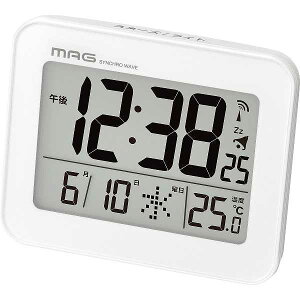 【送料無料】MAG デジタル電波目覚まし時計ファルマン<T−776 WH−Z> 販売促進商品 販促 景品 イベント用品 法人ギフト 賞品 低額ギフト