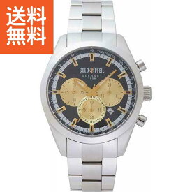 【送料無料】ゴールドファイル　スポーツクロノメンズ腕時計 ブラック＆ゴールド＜G41006SH＞