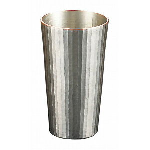 【送料無料】|伝統工芸 槌起 金属加工ビアカップストレート十草文|〈Cu-S-3〉酒器 記念品 お祝い 御礼 叙勲祝い 叙勲記念 高額記念品【szt】 銅器 カップ・タンブラー 石高和弘