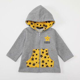 スマイル/ニコちゃん■ZIP UP　SMILEY FACE 星柄使いジップアップパーカー80cm/90cm/110cm■韓国子供服/ダンス　キッズ/ジャージ/セットアップ/パーカー/スエット/総柄/男の子 パーカー/アニマル/モヒカン キッズパーカー/男の子/女の子パーカー【RCP】