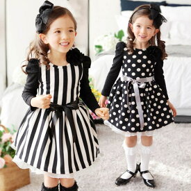 楽天市場 韓国子供服 ワンピース キッズサイズ Cm 100 109cm 柄ストライプ の通販