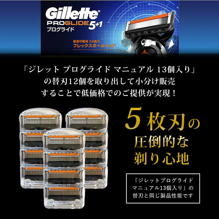 楽天市場】ジレット プログライド マニュアル 替刃 12個 正規品 