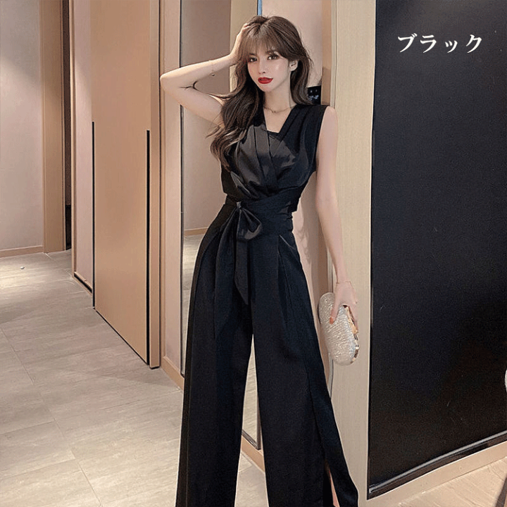 オールインワン セットアップ レディース ワイドレッグパンツ ドレス 結婚式 楽天市場】パーティードレス オールインワン ジャンプスーツ