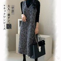 楽天市場】千鳥格子（カラーネイビー）（ワンピース｜レディース 