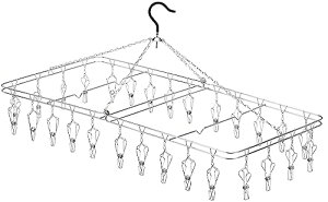 大木製作所 洗濯ハンガー 28ピンチ ピンチハンガー 折りたたみ式 からみにくい ステンレスハンガー LL 00380-7 送料無料