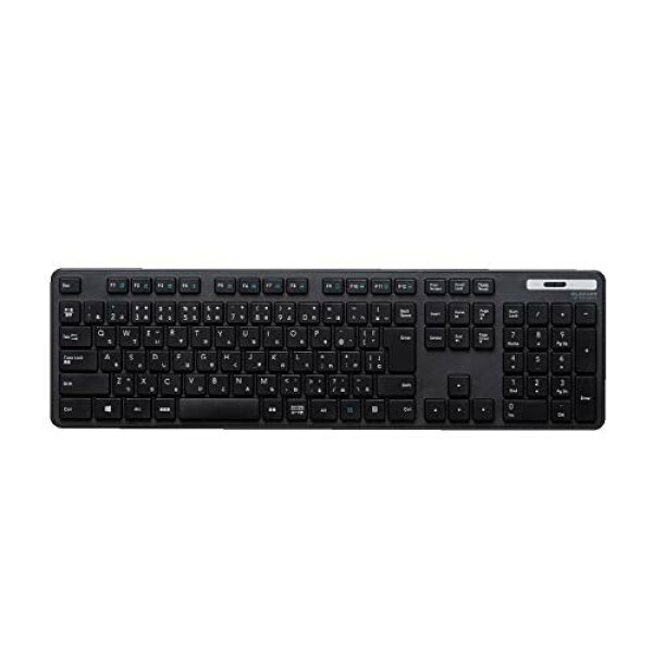 エレコム ワイヤレスキーボード メンブレン 薄型 フルキーボード テンキー ブラック TK-FDM110TXBK 送料無料