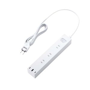 �G���R�� �d���^�b�v USB�^�b�v 30W 3�|�[�g Type-C USB-A 6�� 2m �ꊇ�X�C�b�` ��]�r�t�� ���K�[�h�t�� �z ��������