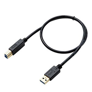 �G���R��(ELECOM) USB3.0�P�[�u�� A-B�^�C�v HDD�p 0.5m �u���b�N DH-AB3N05BK ��������