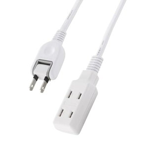 エレコム 電源タップ 延長コード 3個口 5m スイングプラグ 極性対応 (N極対応) PSE技術基準適合 ホワイト ECT-4050W 送料無料
