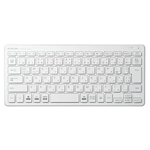 エレコム キーボード ワイヤレス (レシーバー付属) パンタグラフ ミニキーボード ホワイト TK-FDP098TWH 送料無料