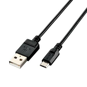 �G���R�� �G�R USB�P�[�u�� 2.0 A-microB 0.9m U2C-JAMB09BK ��������