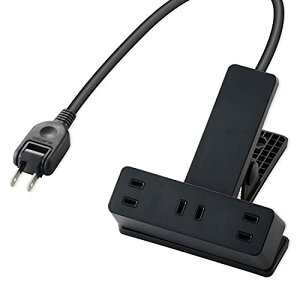 エレコム(ELECOM) クリップタップ 雷サージ付 ホコリシャッター付 3個口 5.0m ブラック T-KF03-2350BK 送料無料