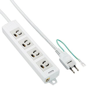 エレコム 電源タップ 3ピン 4個口 スイングプラグ マグネット付き 5m グレー T-T06-3450LG/RS 送料無料