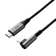エレコム USB-C to USB-C ケーブル L字コネクタ USB Power Delivery対応 60W 3A出力 USB2.0 送料無料