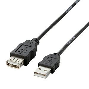 GR USBP[u  USB2.0 (USB A IX to USB A X) RoHSwߏ 0.5m ubN USB 