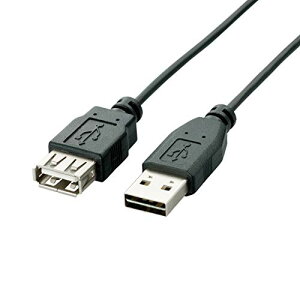 GR USBP[u  USB2.0 (USB A IX to USB A X) o[VuRlN^ 0.5m ubN U 