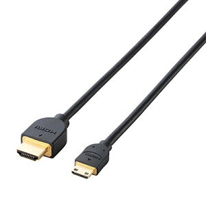 �G���R�� mini HDMI �P�[�u�� 2m 4K × 2K�Ή� �u���b�N DH-HD14EM20BK ��������