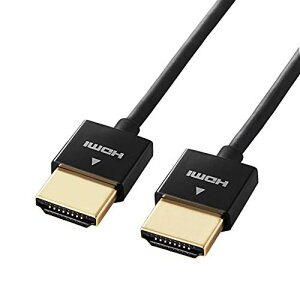 �G���R�� HDMI �P�[�u�� 2m 4K × 2K�Ή� �X�[�p�[�X���� �u���b�N DH-HD14SS20BK ��������