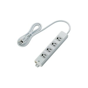 エレコム 電源タップ 抜け止め コンセント 4個口 3Pプラグ マグネット付き 1m グレー T-WRM3410LG/RS 送料無料