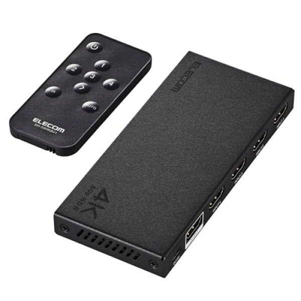 エレコム HDMI切替器 4K 60Hz 4入力1出力 リモコン付き 【自動・手動切替が選べる】 PS5・4 / Nintendo Sw 送料無料