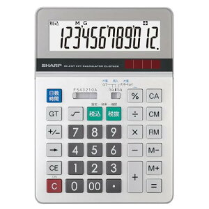 シャープ 実務電卓 EL-S762K-X グリーン購入法適合 12桁 セミデスクトップタイプ 日数&時間計算 サイレントキー チルト表示 送料無料