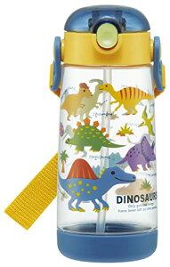 スケーター(Skater) 水筒 ディノサウルス ピクチャー 480ml クリアボトル ストロー付き 子供用 男の子 PDSH5-A 送料無料