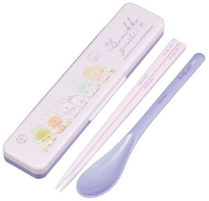 スケーター(Skater) 箸 スプーンセット 弁当 大人用 抗菌 コンビセット 18cm カチャカチャ鳴らない 日本製 すみっコぐらし 送料無料