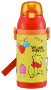 スケーター(Skater) ステンレス 子供用 水筒 380ml ストロー飲み 3D プーさん SSPV4 ディズニー 送料無料
