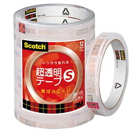 3M スコッチ 超透明テープS 10巻パック 12mm×35m 大巻 BK-12N 送料無料