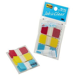 ポストイット フィルム 付箋 超丈夫 厚口 レッド イエロー ブルー 40×18mm 10枚×3パッド 686S-1 インデックスシール 送料無料
