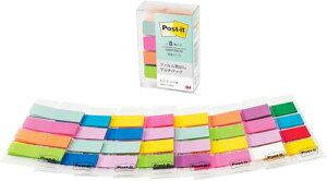 【全色セット】ポストイット フィルム 付箋 ふせん 見出し マルチカラー 44×12mm 4色 20枚 8パッド インデックスシール 送料無料