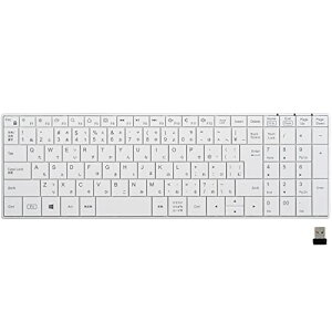 バッファロー 2.4GHz 無線 コンパクト キーボード PC/Windows/Mac 対応 リモート テレワーク 在宅 ホワイト BS 送料無料